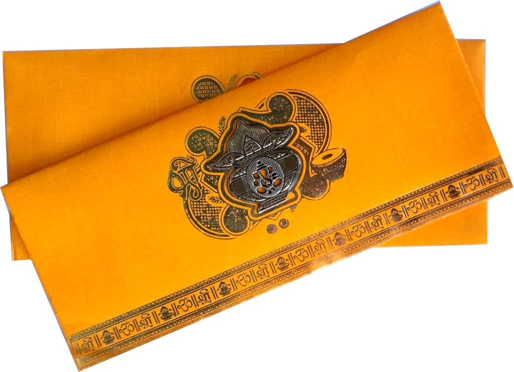 Yellow Colour Window Cut Card INS63 — front design